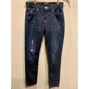 Express Lightly Distressed Skinny Jean